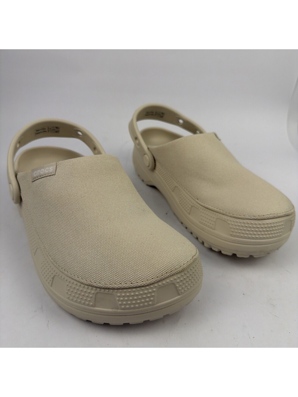 Crocs Classics Crafted Clogs Stucco Canvas Upper Unisex Casual Shoes W9/M7